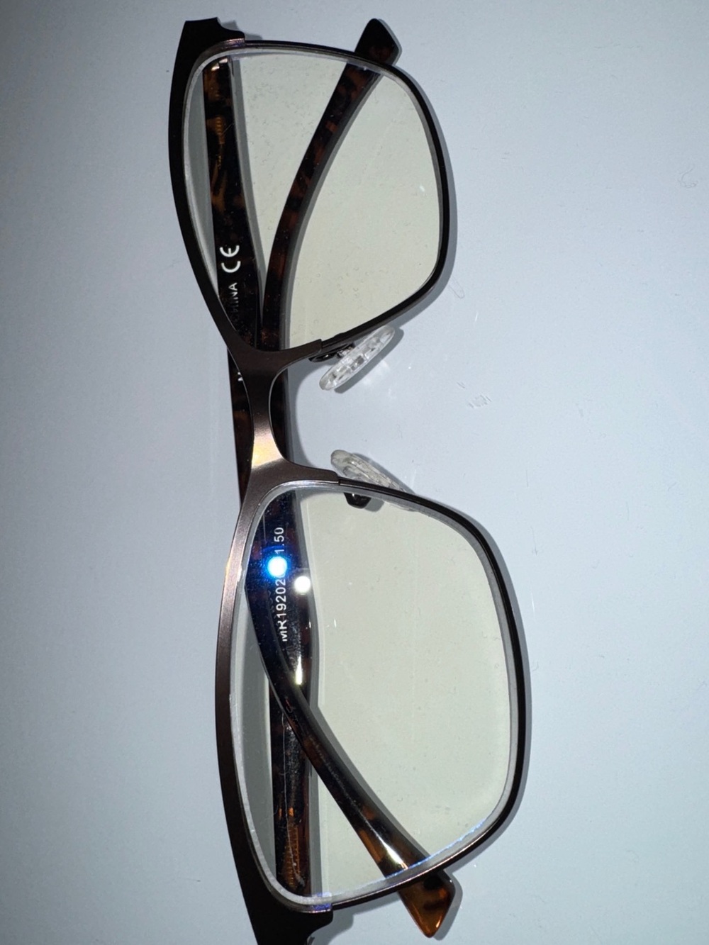 Rectangular Metal Frame Glasses in Tortoise/Brown